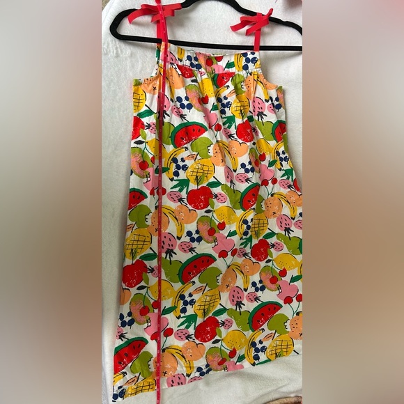 Hanna Andersson girls Sz 12 (150cm) Spaghetti Strap Fruit Sundress Casual - Picture 6 of 7